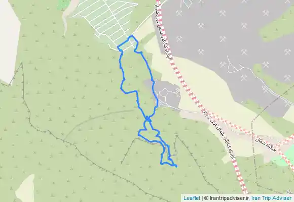 ترک جی پی اس کوه سرخ، باغ شهری رضوان ، دره زندان، چویلی فرود از طاقچه