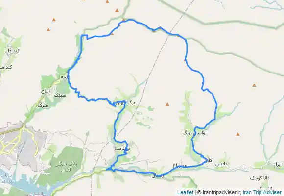 ترک جی پی اس خط الراُس قلل اندر ، پرسون ، سر سیاه غارهای ۱و ۲ و۳ و در پایان قله گاو بینی