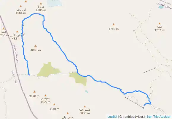 ترک جی پی اس بالا ساوالان فرود از شن اسکی هرم 3