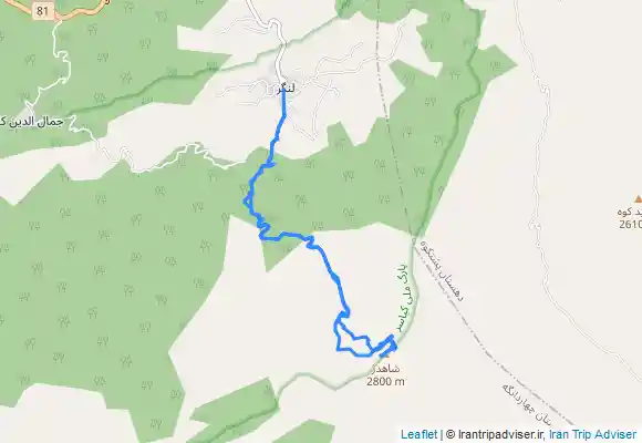 ترک جی پی اس قله شاهدژ از مسیر لنگر