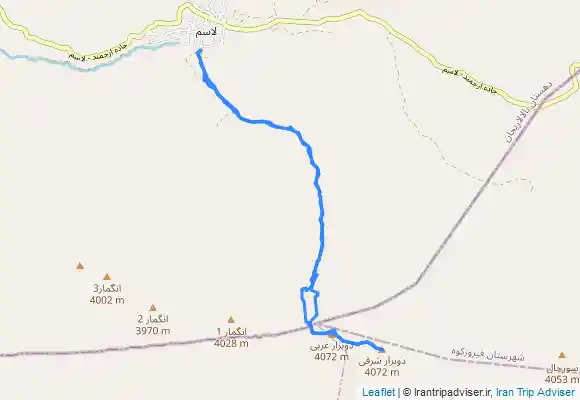 ترک جی پی اس قله دوبرار شرقی و غربی