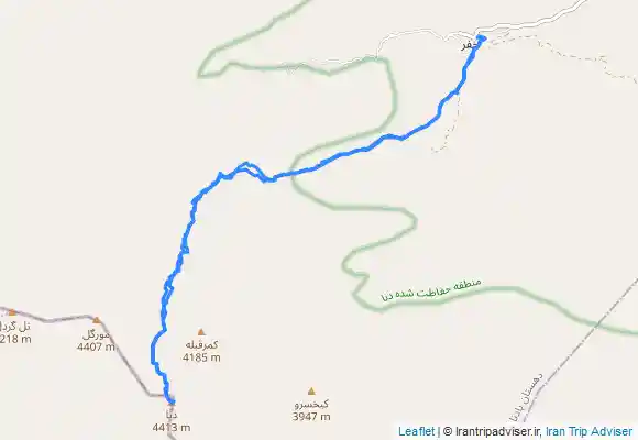 ترک جی پی اس Qash‌mastan peak , ‌‌قله قاش‌‌مستان