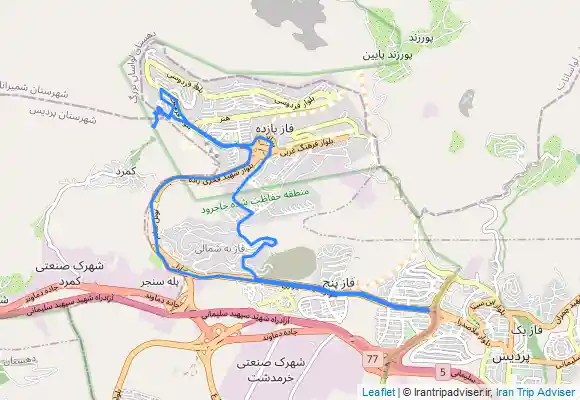 ترک جی پی اس آبشار کمرد