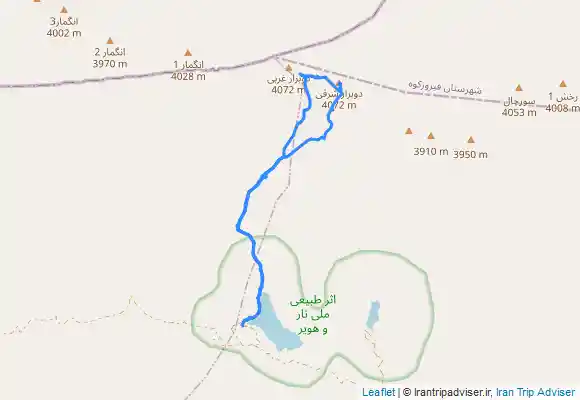 ترک جی پی اس صعود به قله دوبرار از دریاچه تار