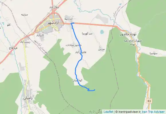 ترک جی پی اس آبشار کوه میان