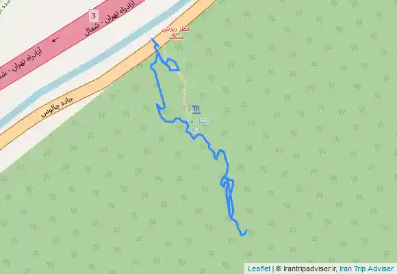 ترک جی پی اس Azarak Waterfall آبشار ازارک یا هلی دره چالوس