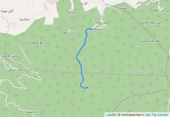 ترک جی پی اس چوشل ، سرارود به قله کاکوه