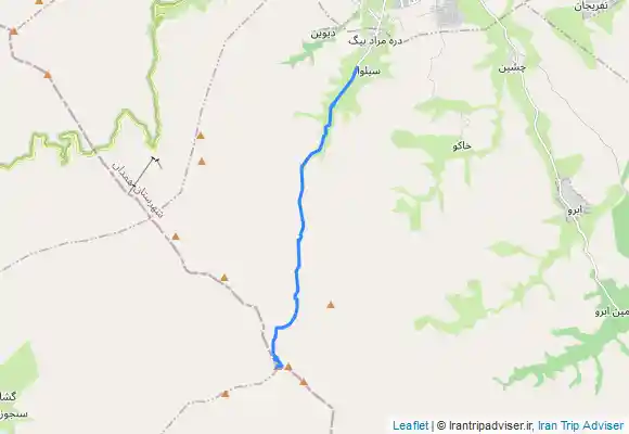 ترک جی پی اس قله یخچال و کوبری از دره مرادبیک