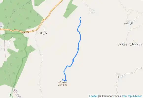 ترک جی پی اس قله سفید کوه از مسیر روستای کلکنار