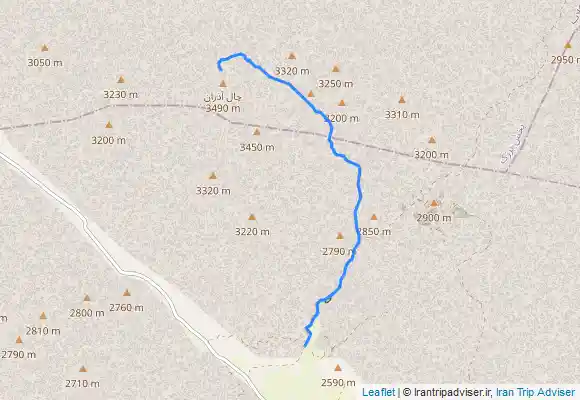 ترک جی پی اس قله آذران چال از مسیر سرچشمه کامو