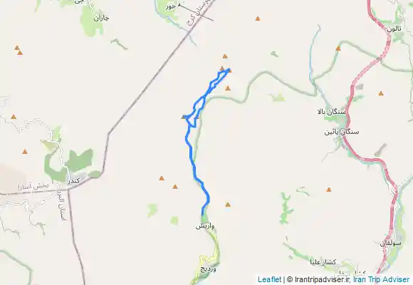 ترک جی پی اس پیمایش چکاد بارو، پهنه حصار، چشمه شاهی از روستای وردیج