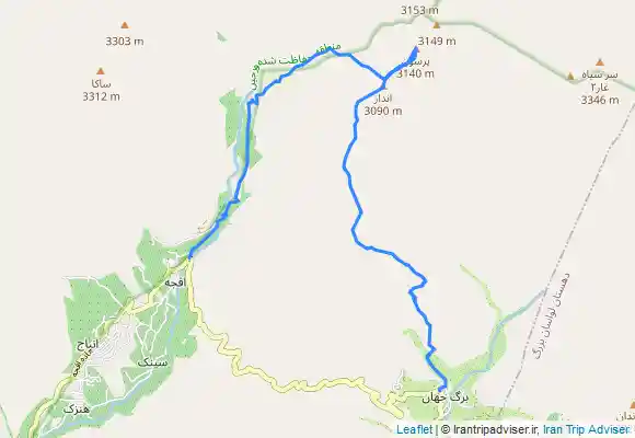 ترک جی پی اس قله پرسون از برگ جهان