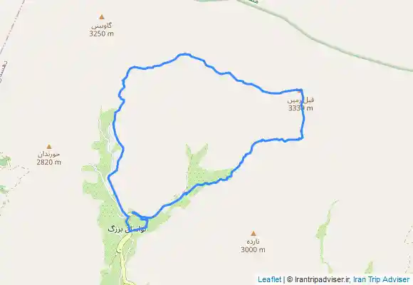 ترک جی پی اس قله فیل زمین