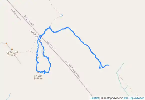 ترک جی پی اس مسیر قله کول جنو از دره داییی و تیغه ها وبرگشت از شصت خدا