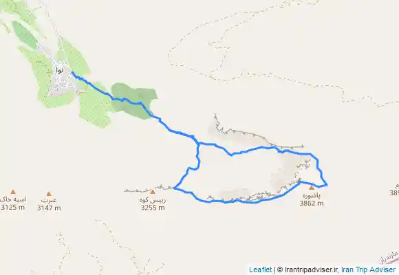 ترک جی پی اس قله پاشوره از روستای نوا