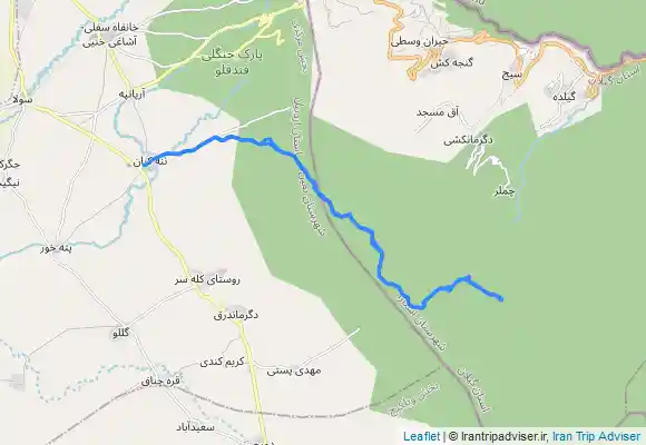 ترک جی پی اس پیاده روی از روستای ننه کران نمین به مشه سویی