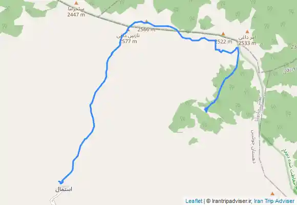 ترک جی پی اس Astmāl - Cheshmeqān