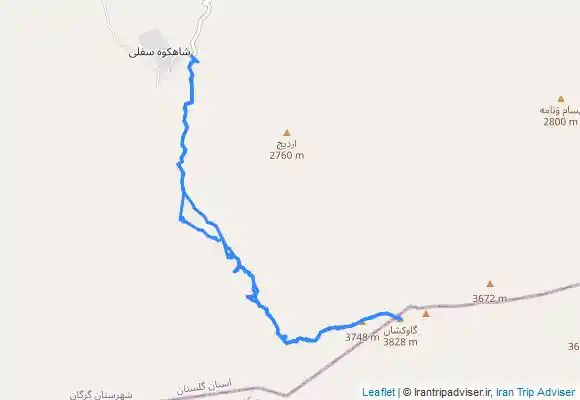 ترک جی پی اس Gavkoshan peak , قله گاوکشان