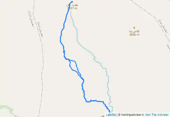 ترک جی پی اس قله هفت خوان از سپهسالار