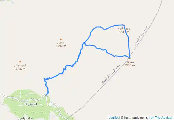 ترک جی پی اس ۱۴۰۰/۸/۲پیمایش مهرچال و پیرزن کلوم