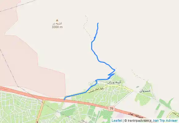 ترک جی پی اس مسیر برگشت از آبشار آیینه ورزان به لب اتوبان سوادکوه