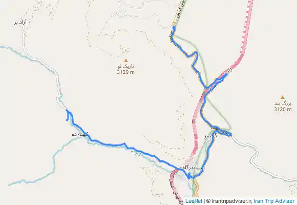 ترک جی پی اس غار یخ مراد از کندوان - جاده چالوس