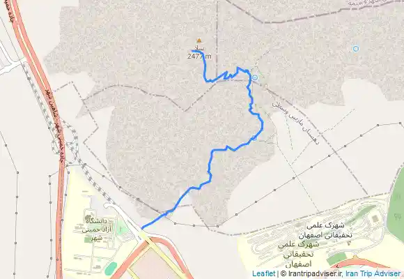ترک جی پی اس مسیر قله صلا خمینی شهر
