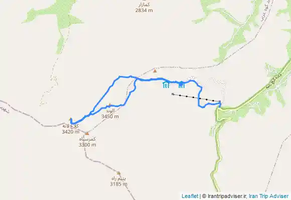 ترک جی پی اس خط الراس کلاغ لان به الوند