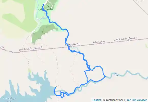 ترک جی پی اس مسیر هفت حوض تا روی تاج سد طرق