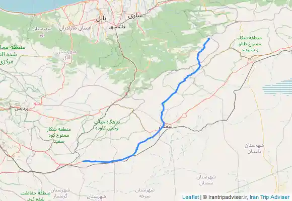 ترک جی پی اس Mālkhvāst - Jalīlābād باداب سورت به سمنان
