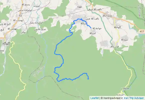 ترک جی پی اس Mīrzā Darreh - Khvājeh Kolā