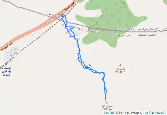 ترک جی پی اس قله پاپونچال