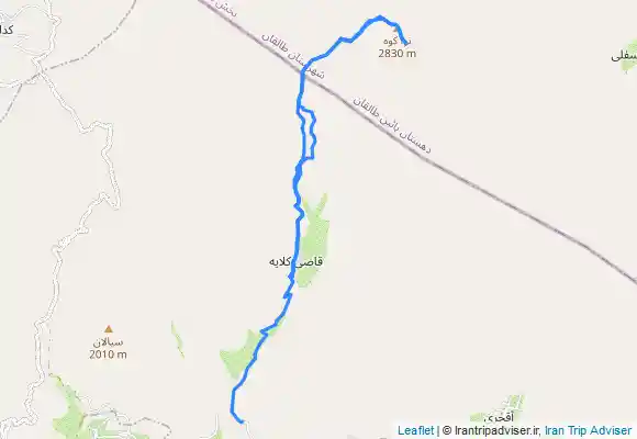 ترک جی پی اس قله نواکوه،یخچال روستای قاضی کلایه. طالقان