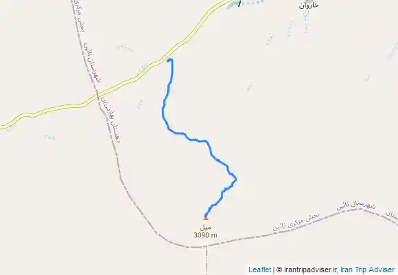 ترک جی پی اس مسیر صعود ب قله میل