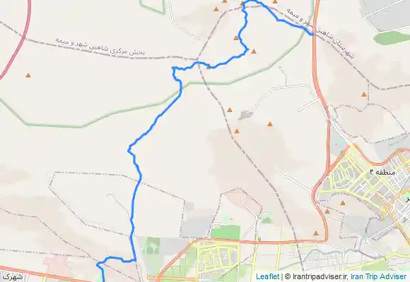 ترک جی پی اس پیمایش دره لادوزخ خمینی شهر تا پارک کوهستان نجف آباد