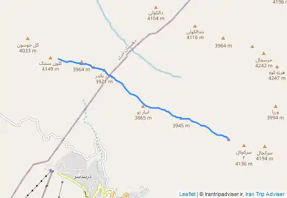 ترک جی پی اس خط الرس کلوم بستک به سرکچال  