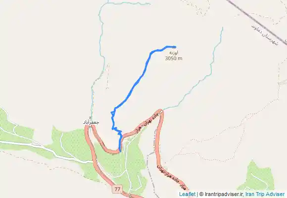 ترک جی پی اس Oghab Peak from Abali Village - چکاد عقاب از آبعلی