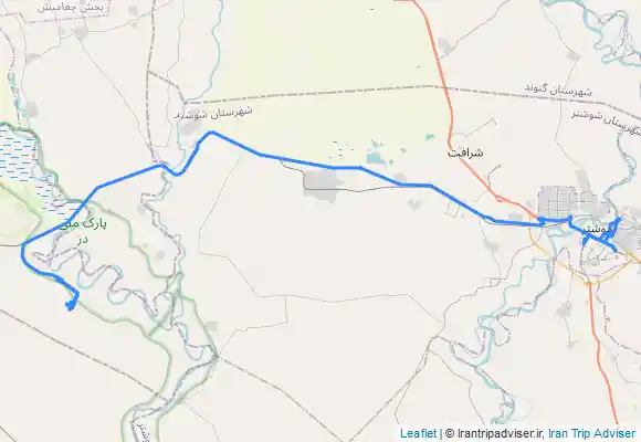 ترک جی پی اس Shoshtar to chughazanbul