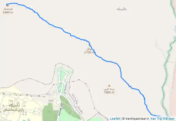 ترک جی پی اس خط الرأس یال شرقی متمایل به جنوب فرخ شاد