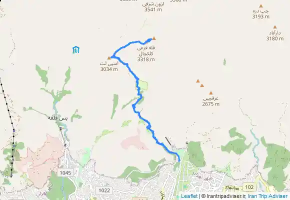 ترک جی پی اس پارک جمشیدیه به قله کلکچال