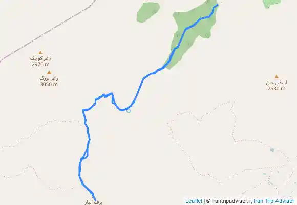 ترک جی پی اس قله ۳۲۲۰ متری برف انبار (بام استان قم)