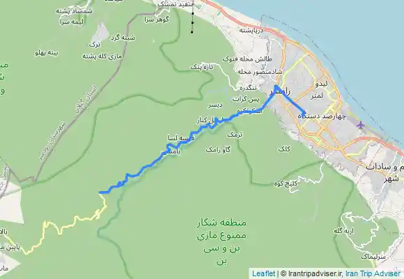 ترک جی پی اس آبشار راشنه جاده جواهرده