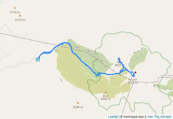 ترک جی پی اس قله تفتان از مسیر دره گل