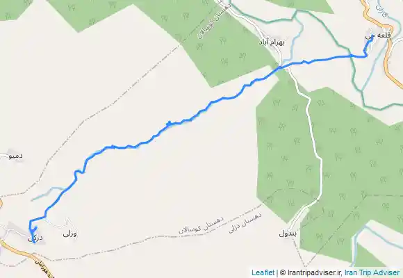 ترک جی پی اس پیمایش مسیر دربند کلام( اورامان روستای درکی به بهرام آباد)