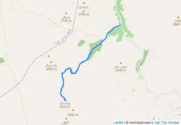 ترک جی پی اس قله برف انبار