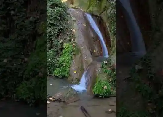 ویدیو کوتاه آبشار سنگ سوراخ کوهمیان